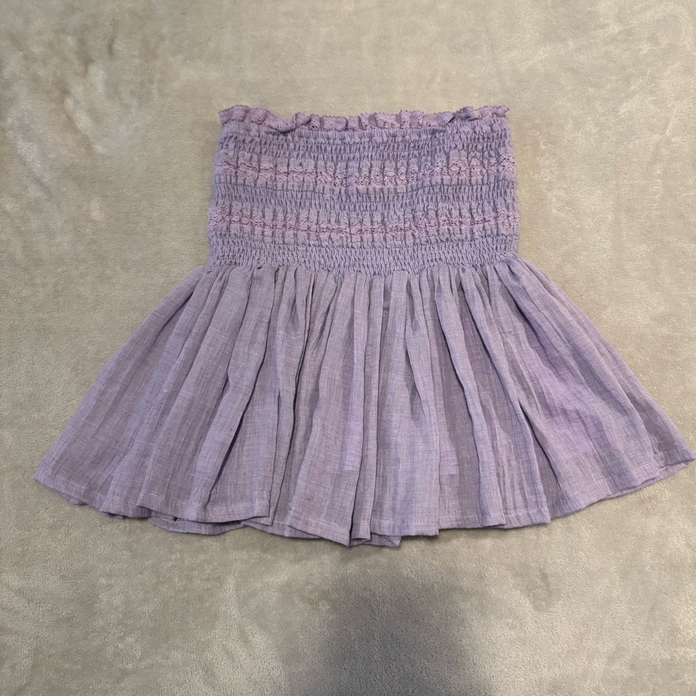 Lavender Smocked Tube Top